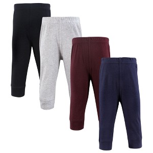 Hudson Baby Boys Cotton Pants and Leggings, Navy Burgundy Black - 1 of 4