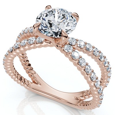 Pompeii3 1.40Ct Tori Diamond Engagement Ring 14k Gold or Platinum Lab Created