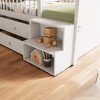 Mshliw Low Loft Bed with LED Lights, Wooden Twin Loft Bed for Kids with House Headboard, Safety Rails, Storage Drawers, No Box Spring Needed - 4 of 4