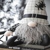 NAYSAYE Party Decoration and Accessories Set of 2 Fabric Sitting Gnomes with White Hat for Halloween Tabletop, Black and White, 19.1"*6.5"*9.05" - 3 of 4