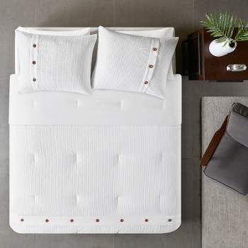 Juan Brown/White Floral 100% Cotton Comforter Set