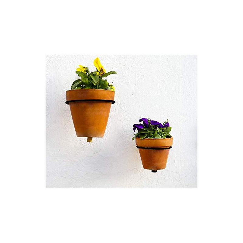 Darware 8in Metal Wall Planter Rings 4pk, Wall Mounted Holders for Plant and Flower Pots, 3 of 8