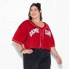 Women's Game Day Cropped Elbow Sleeve V-Neck Athletic Jersey - Wild Fable™ - 2 of 3