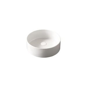ChicFurnit Bathroom Sinks Vessel Sink Round Sink Vanity Sink Art Basin Countertop Bathroom Sink for Bathroom, White, 14.17"*14.17"*4.53" - 1 of 4