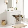 Mshliw 36" Bathroom Vanity with Ceramic Sink, Solid Wood Frame, Freestanding Storage Cabinet with 2 Soft Closing Doors and Adjustable Shelves - 2 of 4