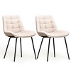 CENGHU Velvet Dining Chairs Set of 2, Modern Dining Room Chairs with Metal Legs, Upholstered Dining Chair for Kitchen, Living, Dining Room - 2 of 4