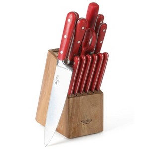 Gibson Eastwalk 14 Piece Stainless Steel Cutlery Block Set in Red - 1 of 3