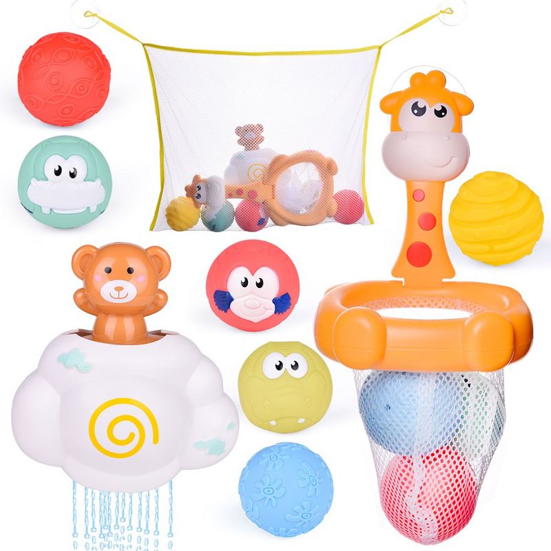 Fun Little Toys 9 PCS Assorted Bath Toys, 1 of 8