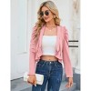 Women Summer Open Front Long Sleeve Ruffle Cropped Chiffon Capes Bolero Shrug Cardigan - 2 of 4