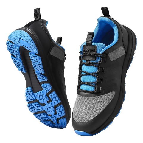 VEVOR Cross Training Shoes, W Width Sneakers US Size 8, Wide Toe Box Shoes with Arch Support & Adjustable Lace-up, Training Shoes for Running, Black