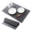 Grey Foldable Diatomite Drying Mat, 23.6x15.4 Inch Quick-Dry Absorbent Pad for Countertop Dishes, Bottles & Utensils - 2 of 4