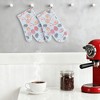 REGALWOVEN Set of 2 floral style with gripping of heat resistant waterproof easy to clean for kitchen baking and cooking Oven Mitts - 3 of 4