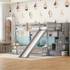 NicBex Twin Over Full Bunk Bed with Slide and Storage Staircase,Loft Bed with Safety Guardrail for Bedroom,Gray/White - 2 of 4