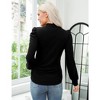 WhizMax Women's Knit Ribbed Maternity Top Mock Neck Long Sleeve Shirts Pregnant Ruched Tunic Pullover Sweater - 2 of 4