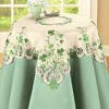 Collections Etc Embroidered Irish Shamrocks Table Linens on Cream Background - Perfect for St. Patrick's Day - 2 of 2