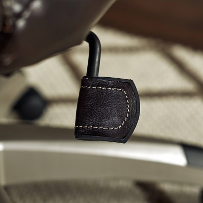 Roasted Chestnut Bonded Leather Executive Swivel Chair with AIR Lumbar Support