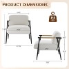 Modern Accent Sofa Chair, Comfy Chair with Metal Frame Wooden Armrest, Cozy Reading Chair with Soft Cushion for Bedroom, Living Room - 3 of 4