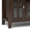 72" Solid Wood Transitional TV Media Stand with Cord Management, Tempered Glass Doors and Flip Down Drawer for Living Room and Bedroom - 4 of 4