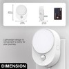 YANSUN 2-Pack 0.6W Plug-In Motion Sensor Night Lights, Oval Shape, White Housing, 5000K White Light, 3-Step Button Dimming (ON, OFF, AUTO), US Plug - 3 of 4