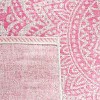 Courtyard CYH8734 Power Loomed Indoor/Outdoor Area Rug - Light Grey/Fuchsia - 5'3" X 7'6" - Safavieh. - 3 of 3