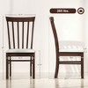 Wooden Dining Chairs Set of 2, Farmhouse Upholstered Kitchen Chairs with Rubber Wood Frame - 3 of 4