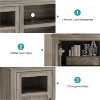 Acekool Farmhouse TV Stand with LED Lights, Elegant Entertainment Center for 65 Inch TVs, with Storage Cabinets and Open Shelves - 4 of 4