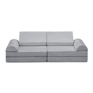 INFURNIC Sofas Modular Kids Play Sofa 8 Pieces Convertible for Playroom Bedroom Fun, Gray, 56"*28"*18" - 1 of 4