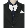 INSPIRE CHIC Men's Velvet Pre-Tied Solid Color Pocket Square Adjustable Bow Tie 1 Pair - 4 of 4