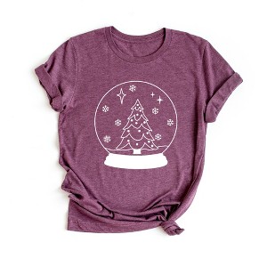 Simply Sage Market Women's Christmas Snow Globe Short Sleeve Graphic Tee - 1 of 3