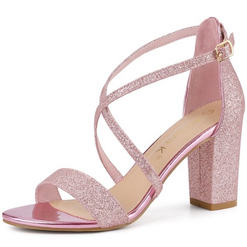 Pink on sale sparkle sandals