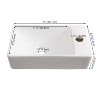 JONATHAN Y Felix Modern Wall Mounted Rectangular Ceramic Mini Sink - 3 of 4