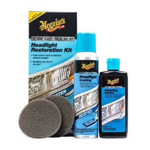 Meguiars Two Step Headlight Restoration Kit, Restores Headlights to Clear Finish - 1 of 4