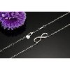 Infinity Love Heart Necklace for Women, 925 Sterling Silver Fine Jewelry White Gold - 3 of 4