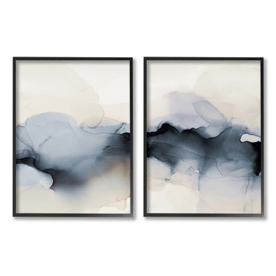 Stupell Industries Mysterious Abstract Painting 2 Piece Framed Giclee Art Set
