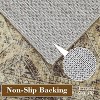 Washable Runner Rug Non Slip Floor Carpet, Low Pile Distressed Kitchen Rug, Non-Shedding Faux Wool Soft Rug, Vintage Printed Rug - 4 of 4