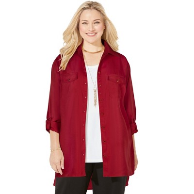 Catherines Women's Plus Size Liz&Me Camp Shirt