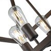 Chloe Lighting Ryder Farmhouse 5 Light Antique Wood Finish Hanging Ceiling Pendant 20" Wide - 3 of 4