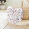 Sweet Jojo Designs Girl Swaddle Baby Blanket Watercolor Floral Pink and Grey - 4 of 4