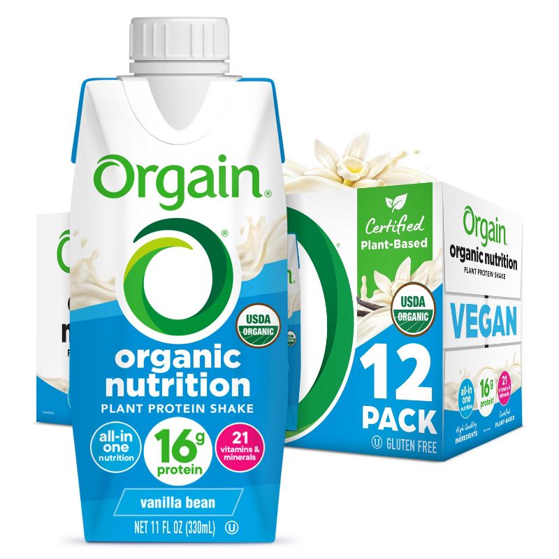 Orgain Organic Vegan Protein Shake - Vanilla Bean - 12ct, 1 of 12