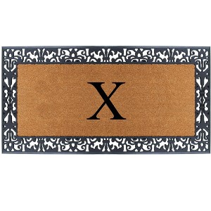A1HC Natural Coir Monogrammed Outdoor Entrance Door Mat 30X60, Anti-Shed Treated Durable  Doormat - 1 of 4