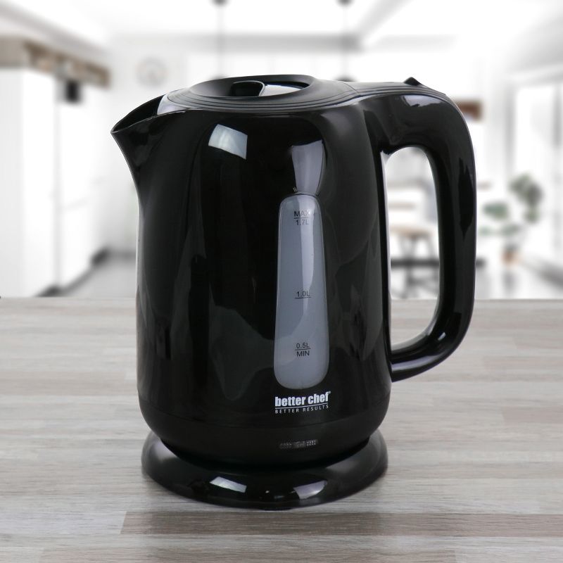 Better Chef 1.7 Liter Plastic Cordless Electric Kettle in Black, 5 of 7