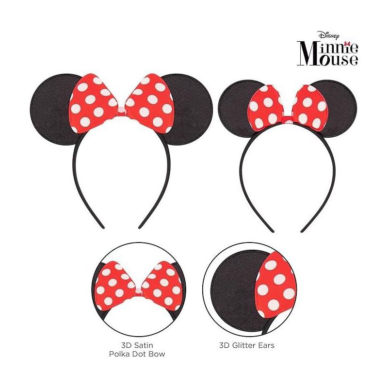 Disney Minnie Mouse Mommy and Me Ears Headbands, Matching for Adult and Little Girl, 3 of 4