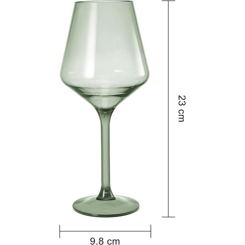 The Wine Savant Shatterproof Acrylic Muted Colored Wine Glasses, Stylish & Luxurious Design & a Unique Addition to Home Bar - 6 pk, 6 of 7