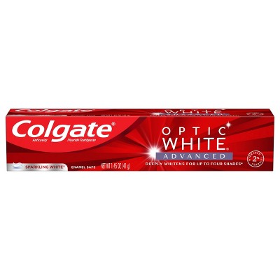 Colgate Optic White Advanced Teeth Whitening Toothpaste Sparkling White - Trial Size - 1.45oz