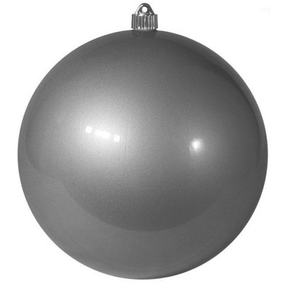 Christmas by Krebs Shiny Candy Silver Shatterproof Christmas Ball Ornament 8" (200mm)