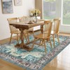 Machine Washable Area Rug 5x7 Oriental Medallion Indoor Rug with Non Slip Backing for Living Room Foldable Ultra Thin Traditional Floor Carpet - 3 of 4