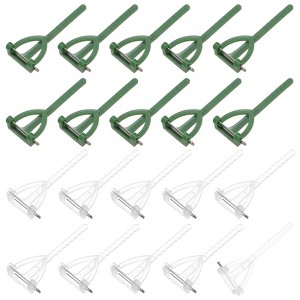 Unique Bargains Plastic Triangle Corsage Buttonhole Safety Pin Green White - 1 of 4