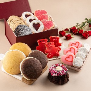 Dulcet Gift Baskets Whoopie Pie and Cookies Gift Baskets, Gourmet Valentines Food Gift Baskets for Expecting Mother, Teacher, Daughter & Grandmother - 1 of 4