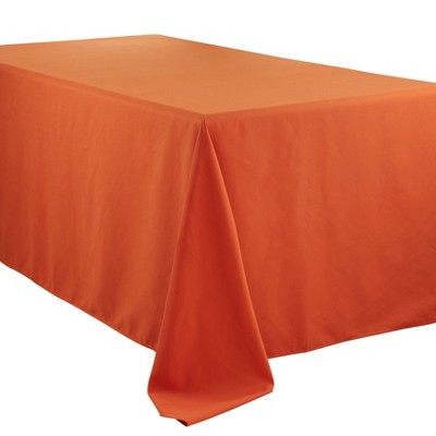 Pumpkin Orange Rectangular Fabric Tablecloth