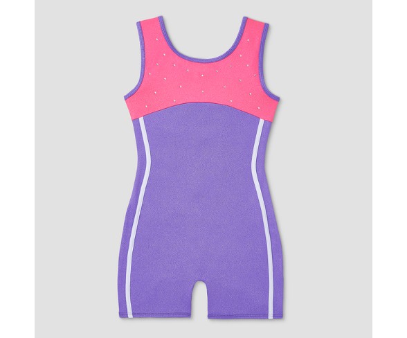 Freestyle by Danskin Girls' Gymnastics Biketard - Purple 2T